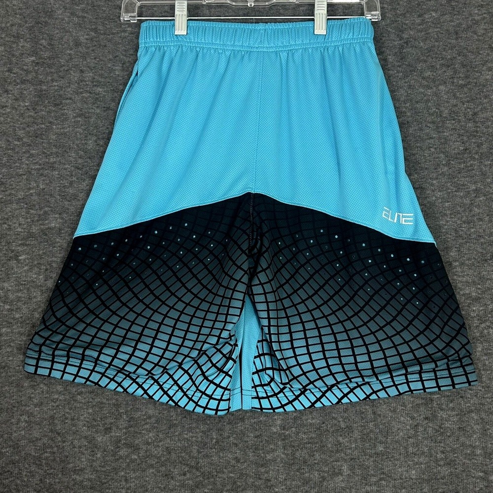 NIKE ELITE PERFORMANCE BOYS BASKETBALL‎ SHORTS, SIZE M BLACK BLUE 724754 418